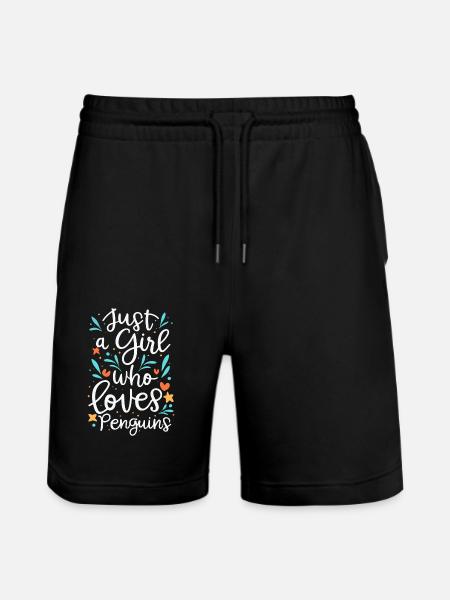 Pinguin Pinguine Tier - Stanley/Stella Unisex Bio Joggingshorts Trainer  - Schwarz