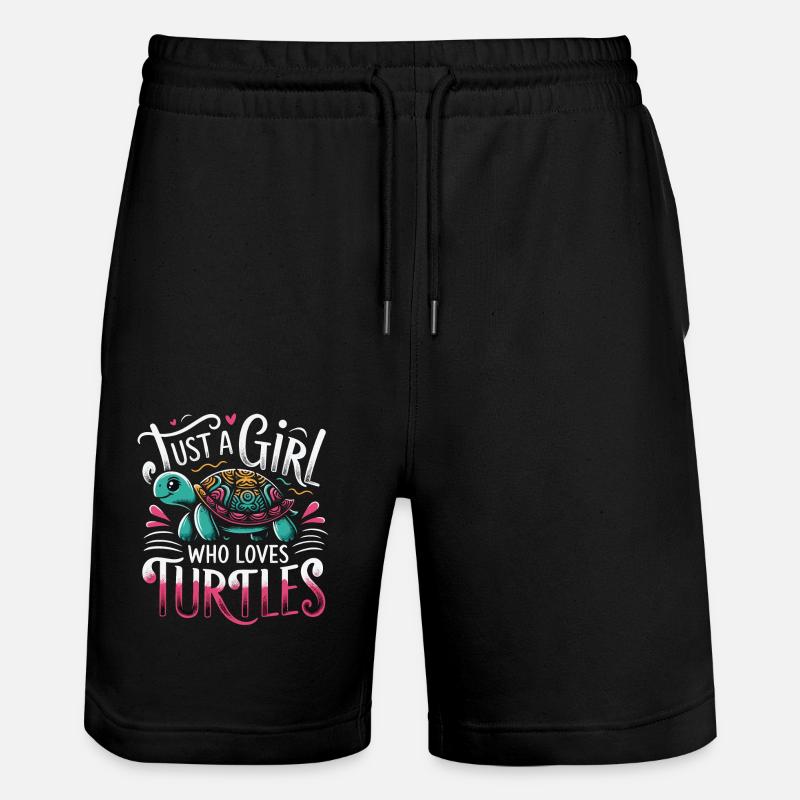 Turtle Sea Turtle Turtle Animal - Stanley/Stella Trainer Unisex Organic Jogging Shorts - black