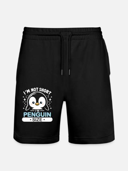 Penguin Penguin Animal - Stanley/Stella Trainer Unisex Organic Jogging Shorts - black