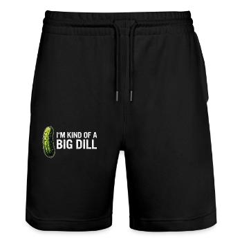 Gurke Essiggurke Gewürzgurke Essen Dill - Stanley/Stella Unisex Bio Joggingshorts Trainer  - Schwarz - Vorne - Nik (191cm) & Marisol (170cm)