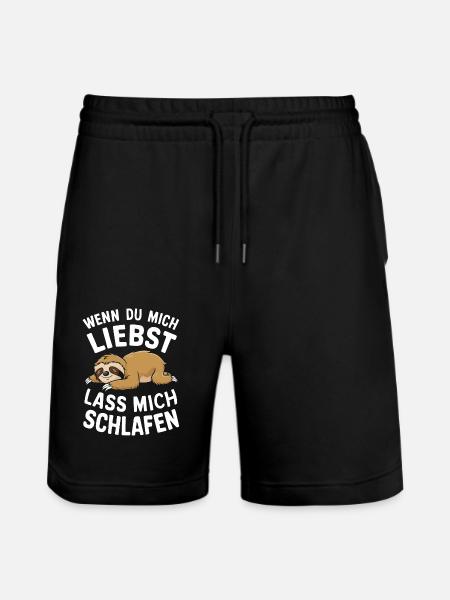 Sloth Sloths Animal Sleeping Lazy - Stanley/Stella Trainer Unisex Organic Jogging Shorts - black