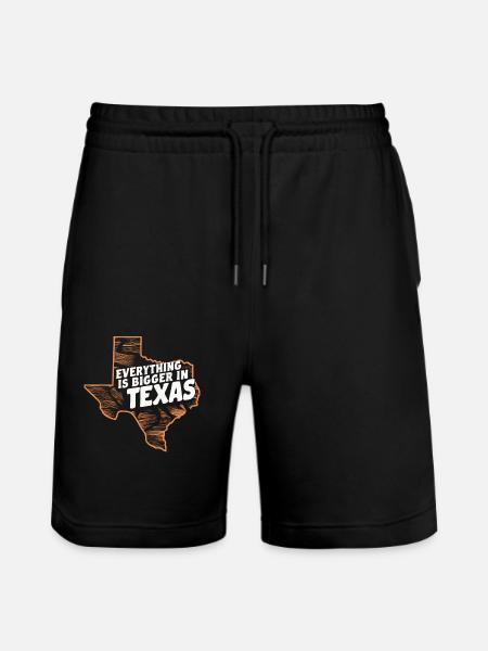 Texas State Texans Texas - Stanley/Stella Trainer Unisex Organic Jogging Shorts - black