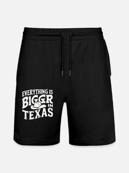 Texas State Texans Texas - Stanley/Stella Trainer Unisex Organic Jogging Shorts - black