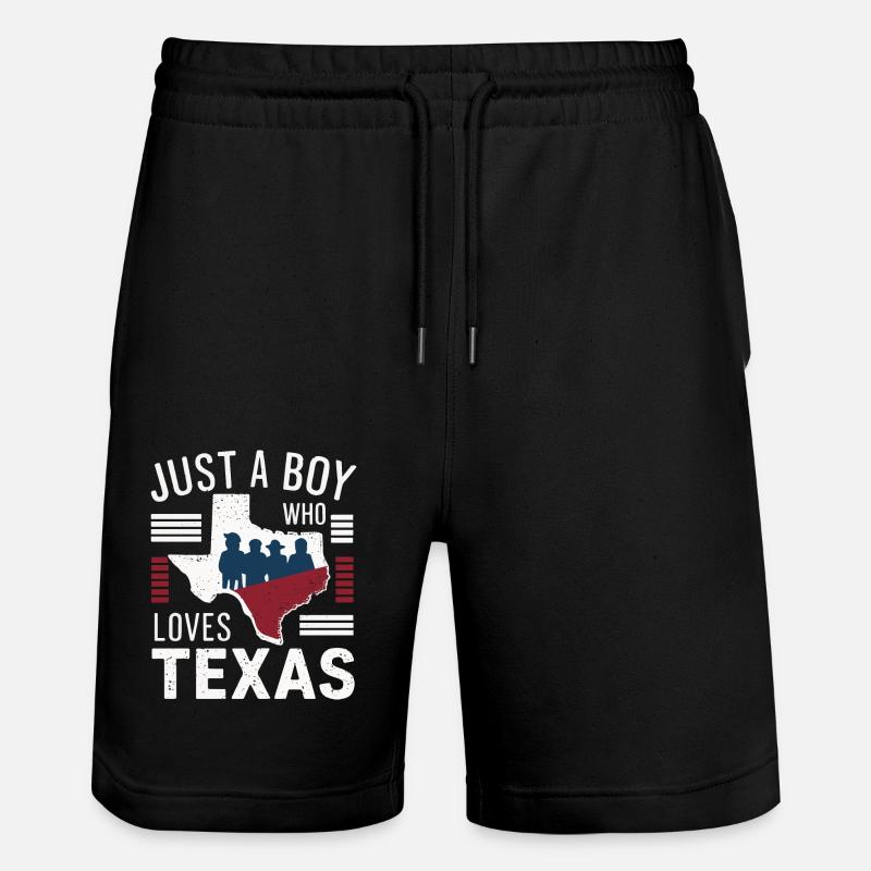 Texas State Texans Texas - Stanley/Stella Trainer Unisex Organic Jogging Shorts - black