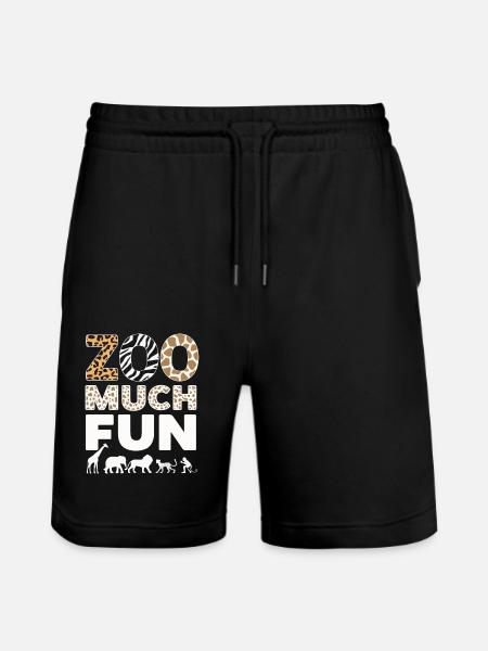 Zoo Animals Zookeeper - Stanley/Stella Trainer Unisex Organic Jogging Shorts - black