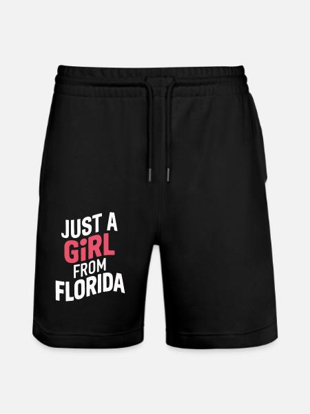 Florida USA America Seed - Stanley/Stella Trainer Unisex Organic Jogging Shorts - black