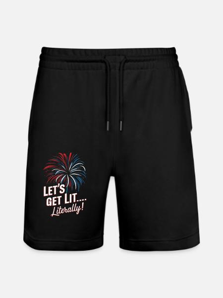Pyrotechnics Fireworks Pyrotechnics - Stanley/Stella Trainer Unisex Organic Jogging Shorts - black