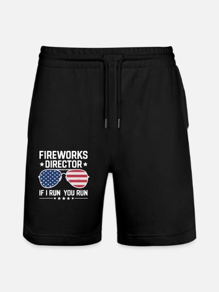 Pyrotechnics Fireworks Pyrotechnics - Stanley/Stella Trainer Unisex Organic Jogging Shorts - black