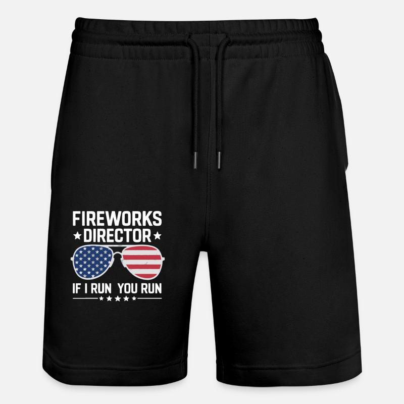 Pyrotechnics Fireworks Pyrotechnics - Stanley/Stella Trainer Unisex Organic Jogging Shorts - black