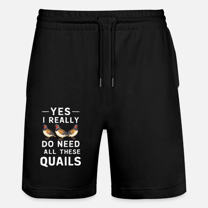 Caille Oiseau Cailles - Short de jogging bio TRAINER Stanley/Stella unisexe - noir