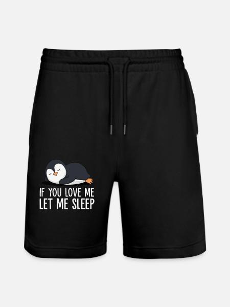 Pinguin Pinguine Tier - Stanley/Stella Unisex Bio Joggingshorts Trainer - Schwarz