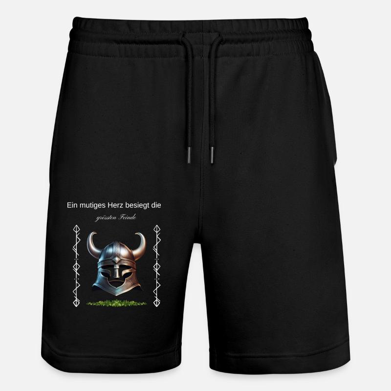 Wikinger Spruchshirt - Stanley/Stella Unisex Bio Joggingshorts Trainer  - Schwarz