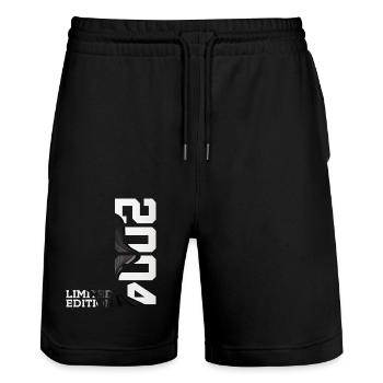 LIMITED EDITION 2004 22ND BIRTHDAY - Stanley/Stella Trainer Unisex Organic Jogging Shorts - black - Front - Nik (191cm) & Marisol (170cm)