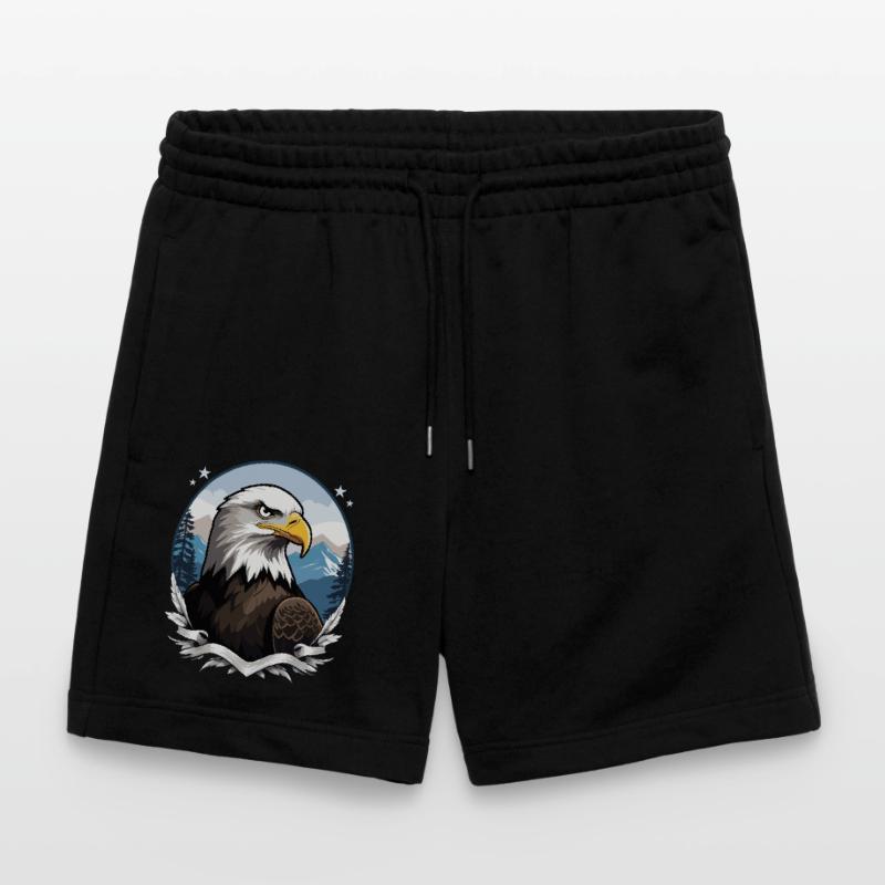 Bald eagle Stanley/Stella Trainer Unisex Organic Jogging Shorts