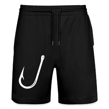 Hameçons de pêche pour la pêche de loisir - Short de jogging bio TRAINER Stanley/Stella unisexe - noir - Devant - Nik (191cm) & Marisol (170cm)