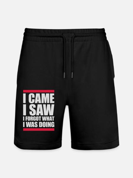 I came saw forget - Stanley/Stella Trainer Unisex Organic Jogging Shorts - black