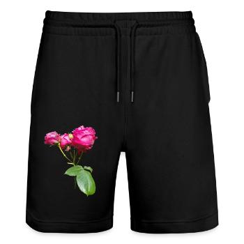 ROSIER - Short de jogging bio TRAINER Stanley/Stella unisexe - noir - Devant - Nik (191cm) & Marisol (170cm)