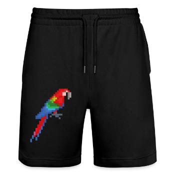 Vogel - Stanley/Stella Unisex Bio Joggingshorts Trainer  - Schwarz - Vorne - Nik (191cm) & Marisol (170cm)