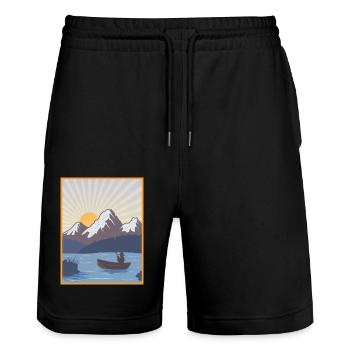 Wassersport - Stanley/Stella Unisex Bio Joggingshorts Trainer  - Schwarz - Vorne - Nik (191cm) & Marisol (170cm)