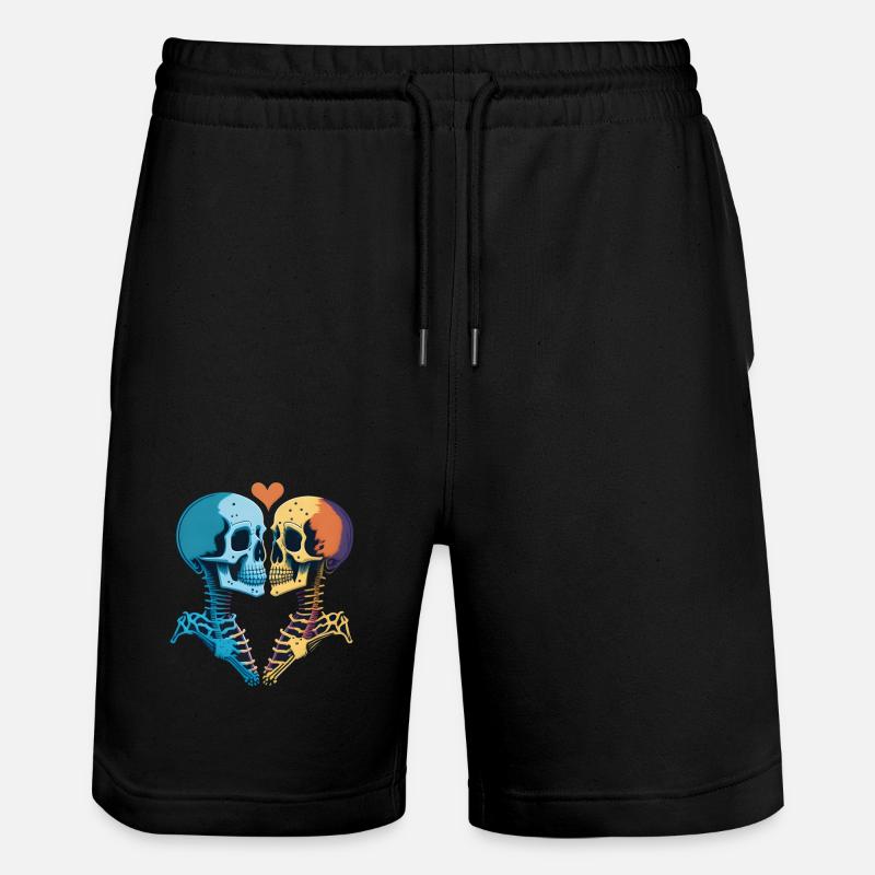 Embrasser des squelettes romantiques - Short de jogging bio TRAINER Stanley/Stella unisexe - noir