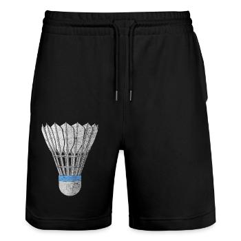 Volant - Short de jogging bio TRAINER Stanley/Stella unisexe - noir - Devant - Nik (191cm) & Marisol (170cm)