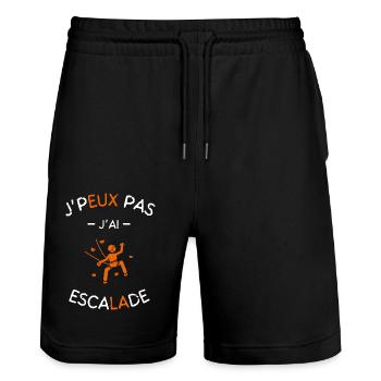 J Peux Pas J Ai Escalade - Short de jogging bio TRAINER Stanley/Stella unisexe - noir - Devant - Nik (191cm) & Marisol (170cm)