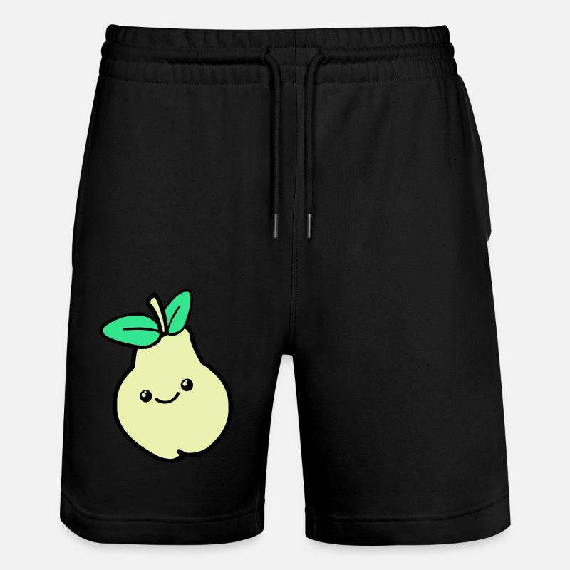 birne comic 02 - Stanley/Stella Unisex Bio Joggingshorts Trainer  - Schwarz