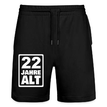 22 - Short de jogging bio TRAINER Stanley/Stella unisexe - noir - Devant - Nik (191cm) & Marisol (170cm)