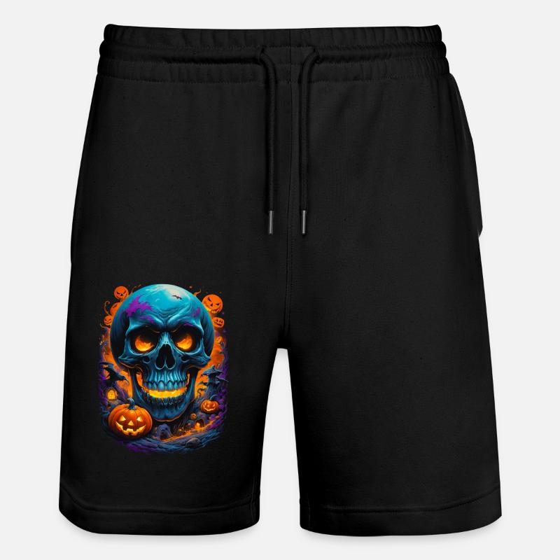 Crâne d’Halloween - Short de jogging bio TRAINER Stanley/Stella unisexe - noir
