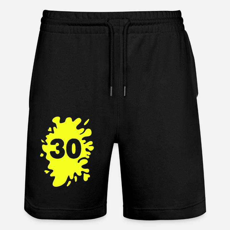 Klecks 30 - Stanley/Stella Unisex Bio Joggingshorts Trainer  - Schwarz