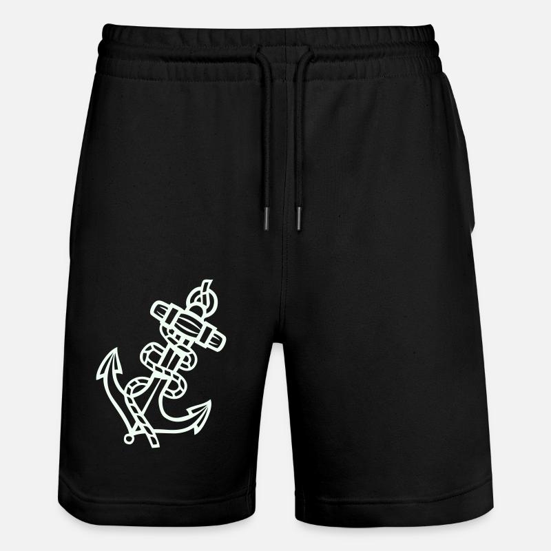 Icône d’ancre - Short de jogging bio TRAINER Stanley/Stella unisexe - noir