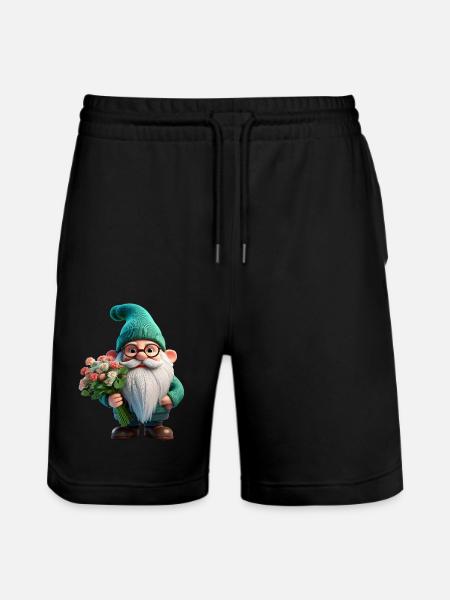 Gartenzwerg Valentinstag - Stanley/Stella Trainer økologiske unisex joggingshorts - sort