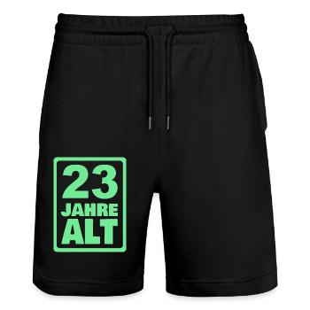23 - Short de jogging bio TRAINER Stanley/Stella unisexe - noir - Devant - Nik (191cm) & Marisol (170cm)