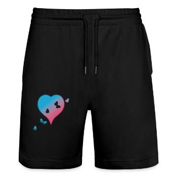 Le vol de Psyché - Short de jogging bio TRAINER Stanley/Stella unisexe - noir - Devant - Nik (191cm) & Marisol (170cm)