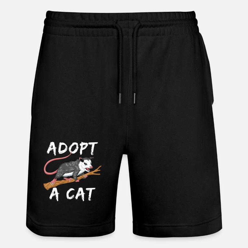 adoptiere eine Katze - Stanley/Stella Unisex Bio Joggingshorts Trainer  - Schwarz