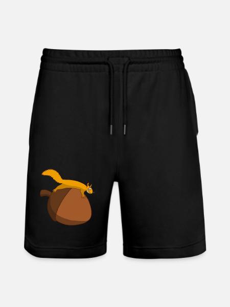The squirrel against the glans - Stanley/Stella Trainer Unisex Organic Jogging Shorts - black