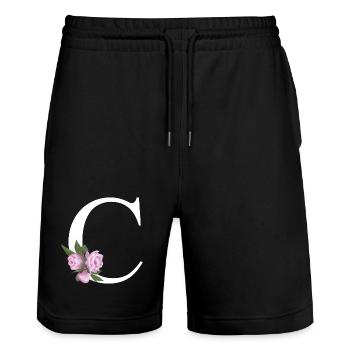 C - Stanley/Stella Unisex Bio Joggingshorts Trainer  - Schwarz - Vorne - Nik (191cm) & Marisol (170cm)