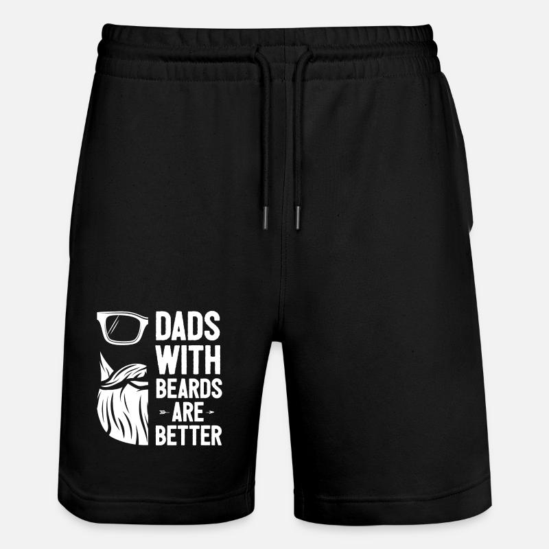 Väter mit Bärten sind besser - Stanley/Stella Unisex Bio Joggingshorts Trainer  - Schwarz