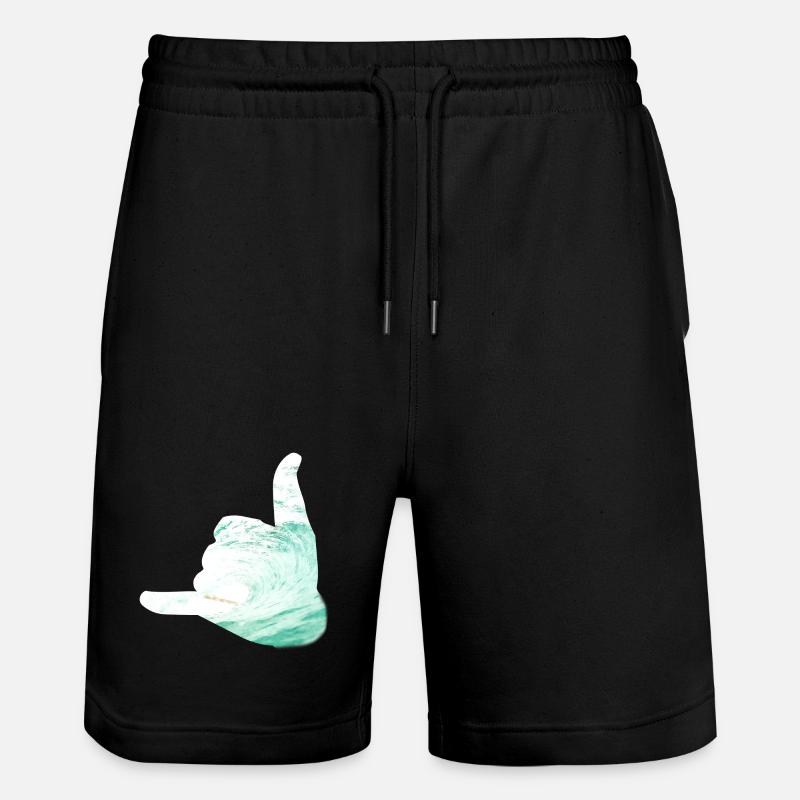 salut surfeur shaka - Short de jogging bio TRAINER Stanley/Stella unisexe - noir