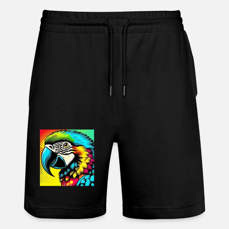 Perroquet Pop Art - Short de jogging bio TRAINER Stanley/Stella unisexe - noir