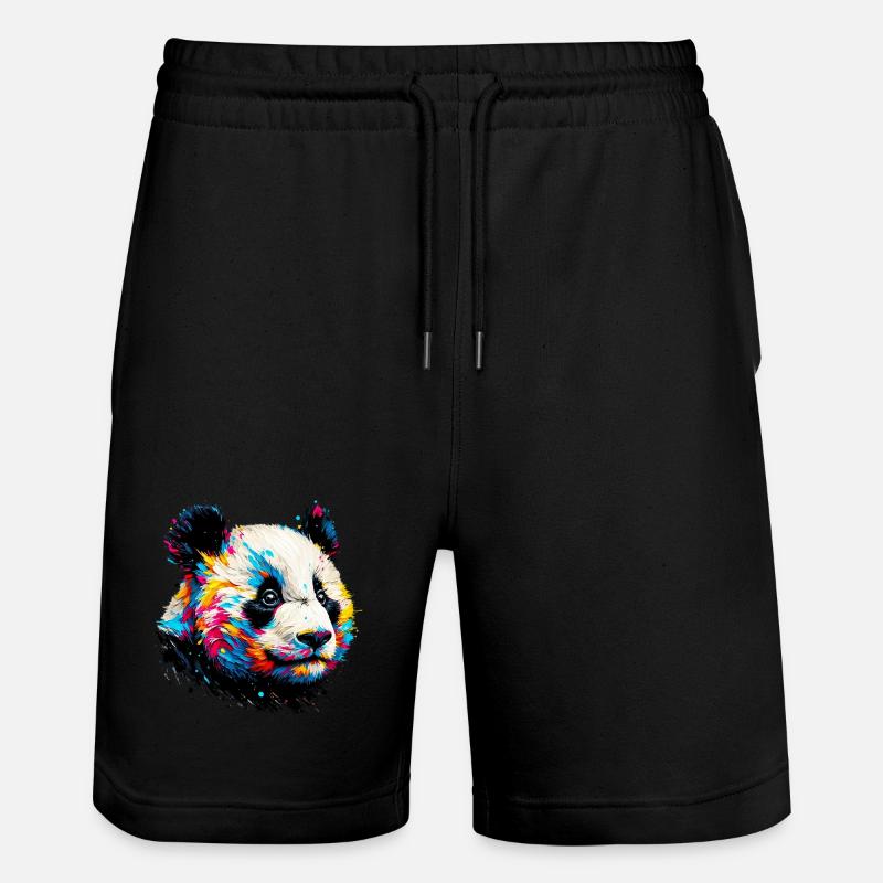 Panda - Stanley/Stella Trainer Unisex Organic Jogging Shorts - black