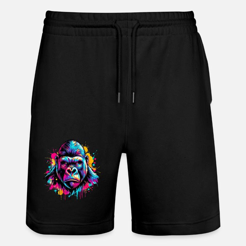 Gorilla - Stanley/Stella Unisex Bio Joggingshorts Trainer  - Schwarz