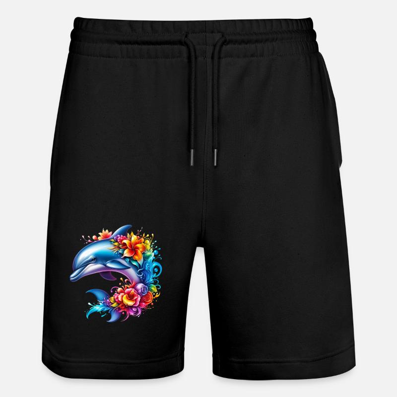 Delfin - Stanley/Stella Unisex Bio Joggingshorts Trainer - Schwarz