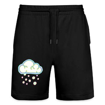 nuage pastel et neige - Short de jogging bio TRAINER Stanley/Stella unisexe - noir - Devant - Nik (191cm) & Marisol (170cm)
