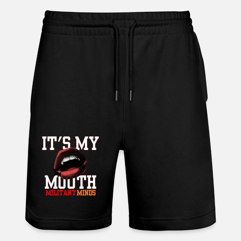 C’est ma bouche, esprits militants, - Short de jogging bio TRAINER Stanley/Stella unisexe - noir