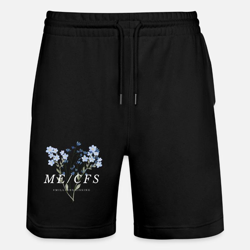 ME/CFS Fleurs blanches - Short de jogging bio TRAINER Stanley/Stella unisexe - noir