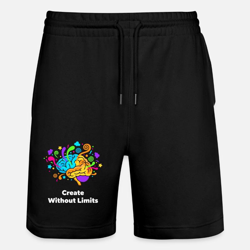 Creative brain art without limits - Stanley/Stella Trainer Unisex Organic Jogging Shorts - black
