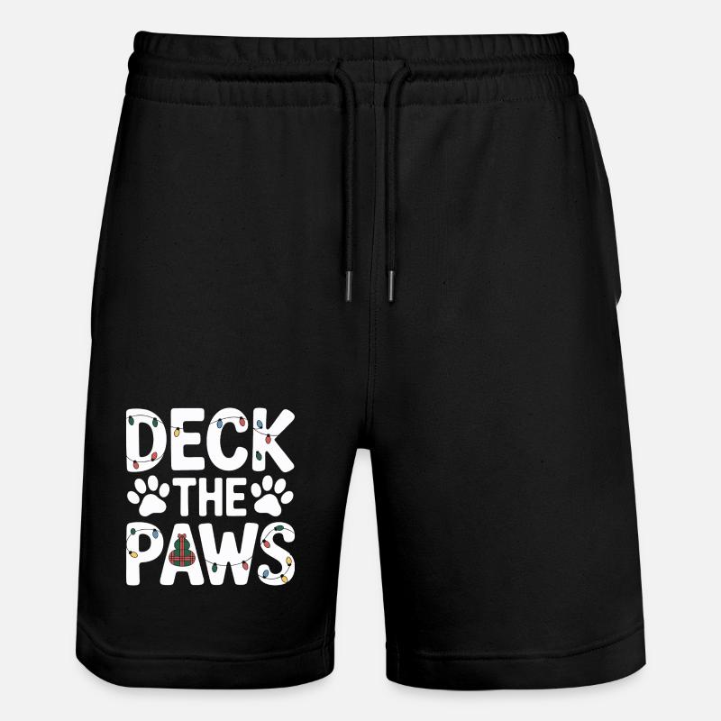 Fête de Noël Deck the Paws - Short de jogging bio TRAINER Stanley/Stella unisexe - noir