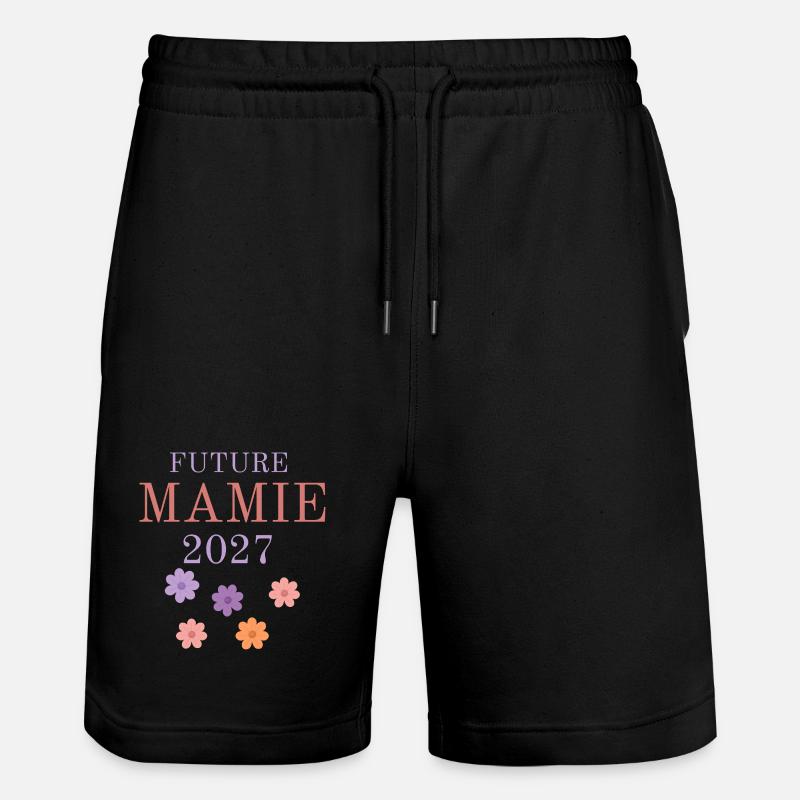 Future Mamie 2027 Annonce Grossesse - Short de jogging bio TRAINER Stanley/Stella unisexe - noir