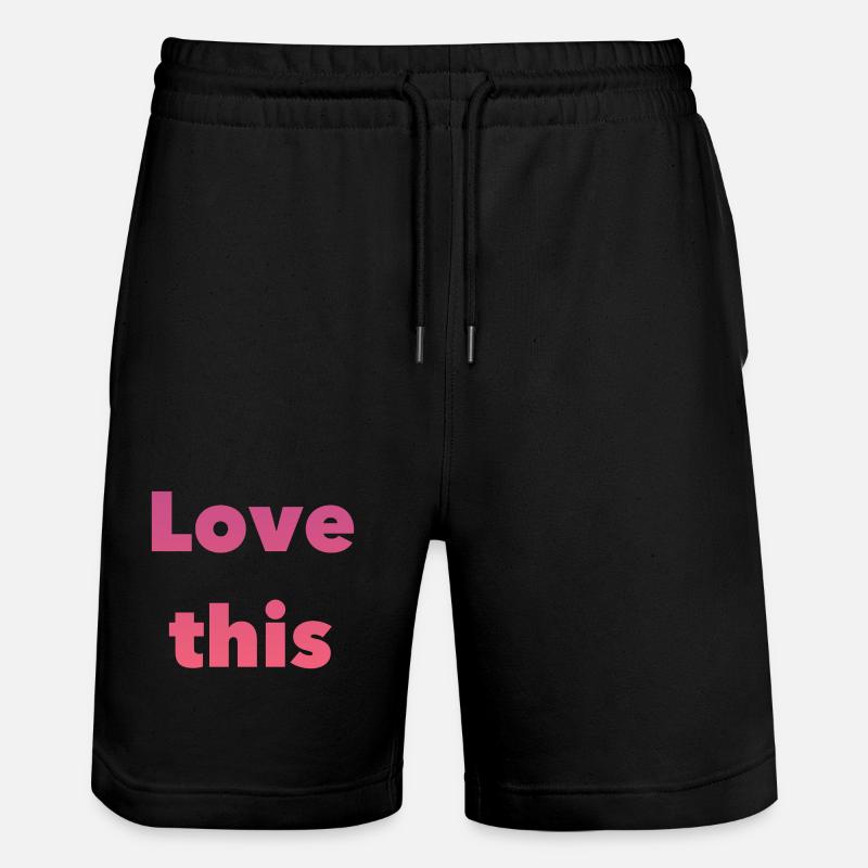 Liebe Dieses Gradient-Typografie - Stanley/Stella Unisex Bio Joggingshorts Trainer  - Schwarz